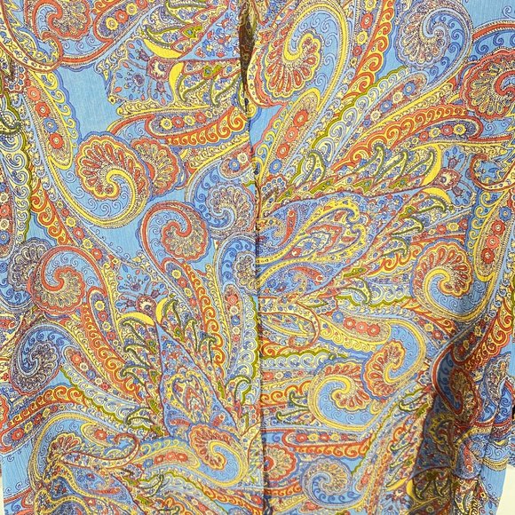 Liz Claiborne Blue Paisley Outfit Top S and Skirt 8 Womens 2 Piece Set - Picture 3 of 14